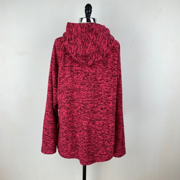 Cold Storage Womens Raspberry Black Hooded Sweatshirt Foul Weather Gear XXL - Picture 5 of 9